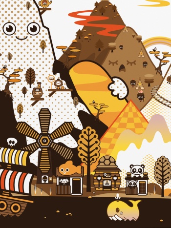 Banoffe peaks autumn wall...